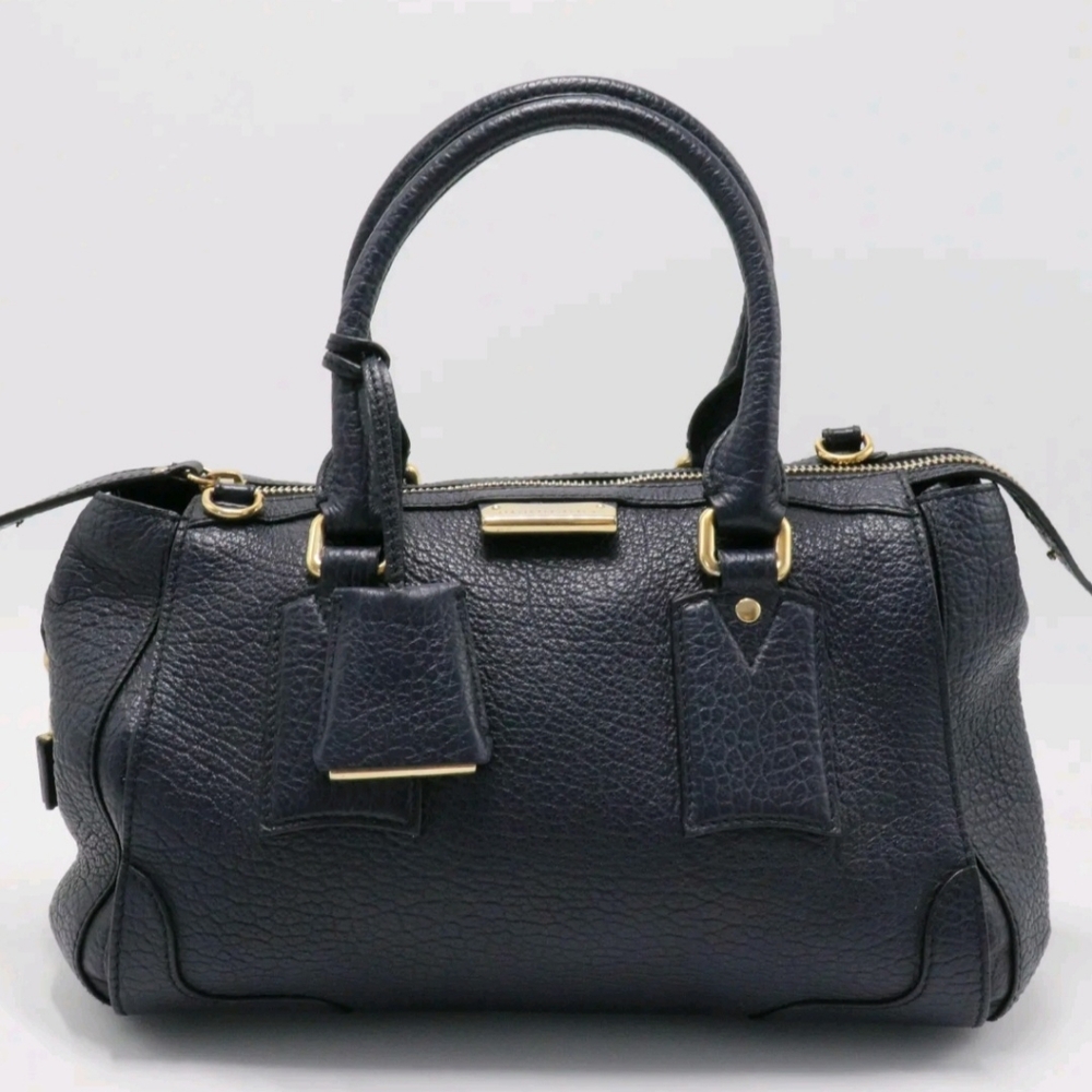 BURBERRY GLADSTONE HERITAGE LEATHER SATCHEL / SHOULDER BAG